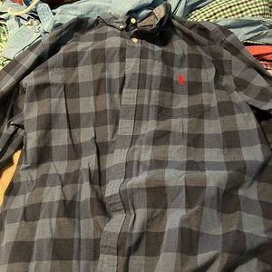 Us Polo Assn Blue checkered button up great quality XL